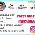Patel Bio For Instagram