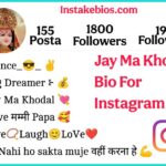 Jay Ma Khodal Bio For Instagram