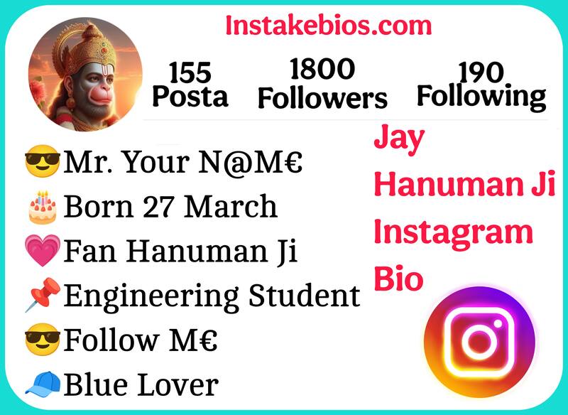 Jay Hanuman Ji Instagram Bio 