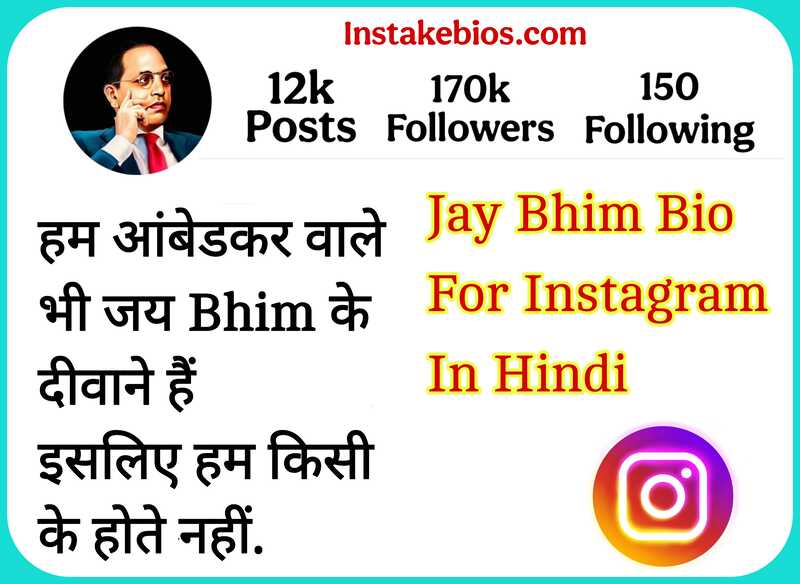 Jay Bhim Bio For Instagram In Hindi 